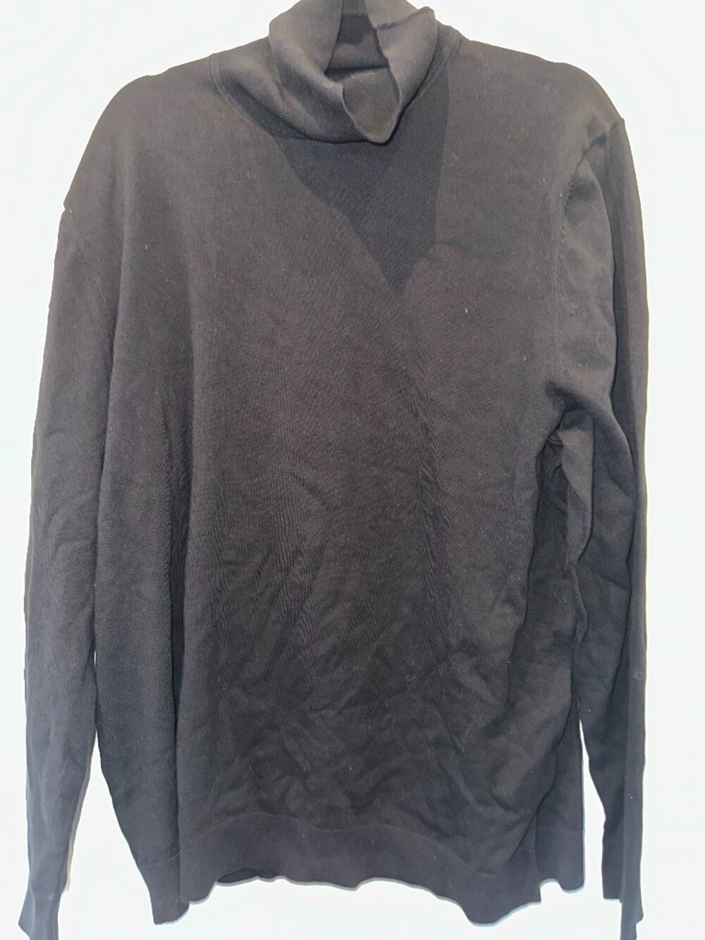Alfani Men's Black Turtleneck Sweater Cotton Blend Long Sleeve